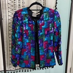 Stenay Vintage Eras Tour Sequin Jacket Vintage Shoulder pads Medium